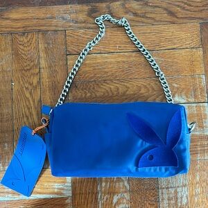 Playboy Nylon Clutch with wrist chain